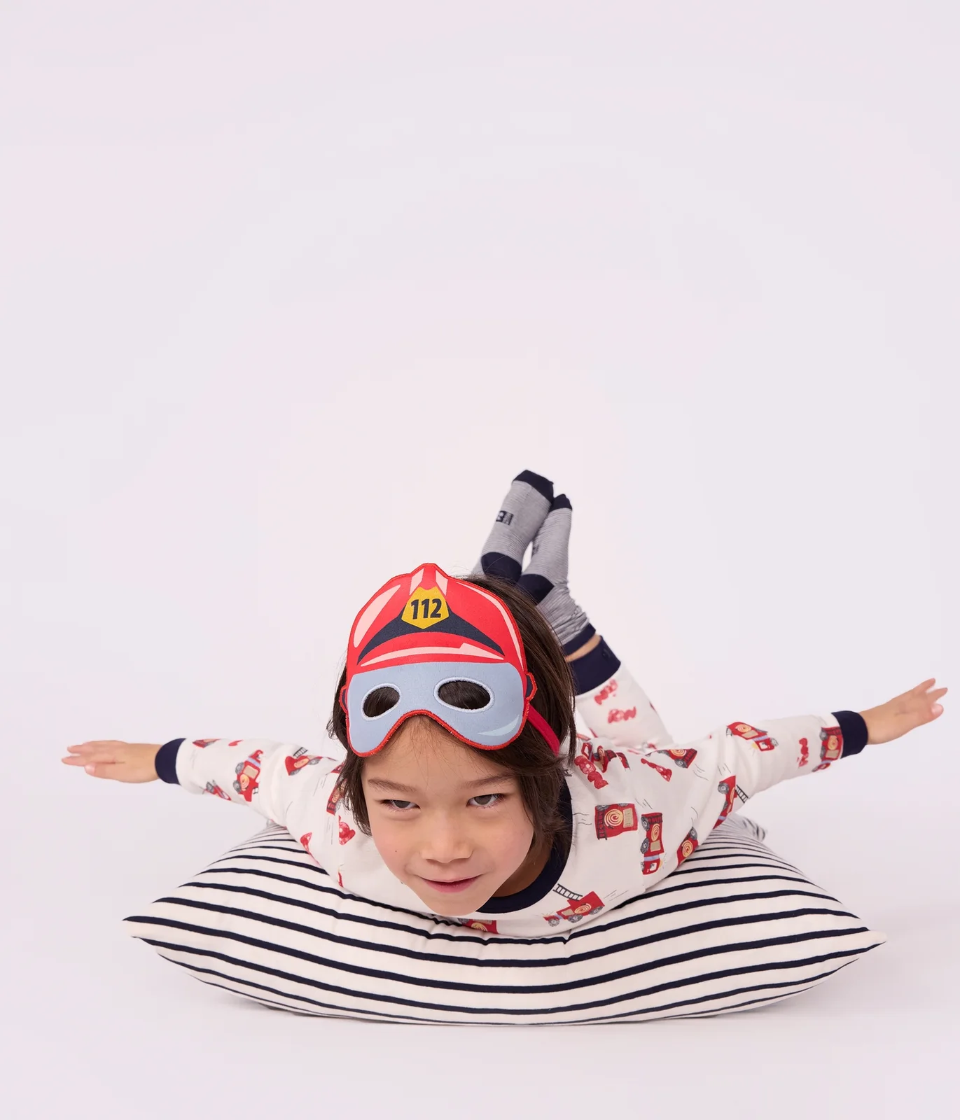 Children's cotton firefighter costume pyjamas
