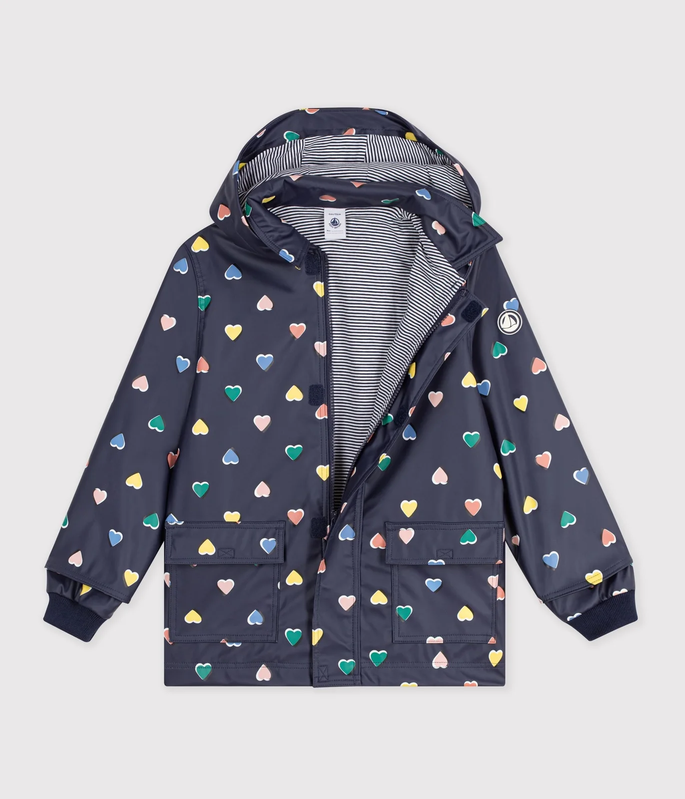 Children's heart print raincoat