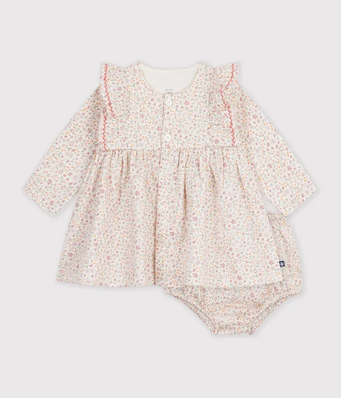 Babies' floral print cotton dress