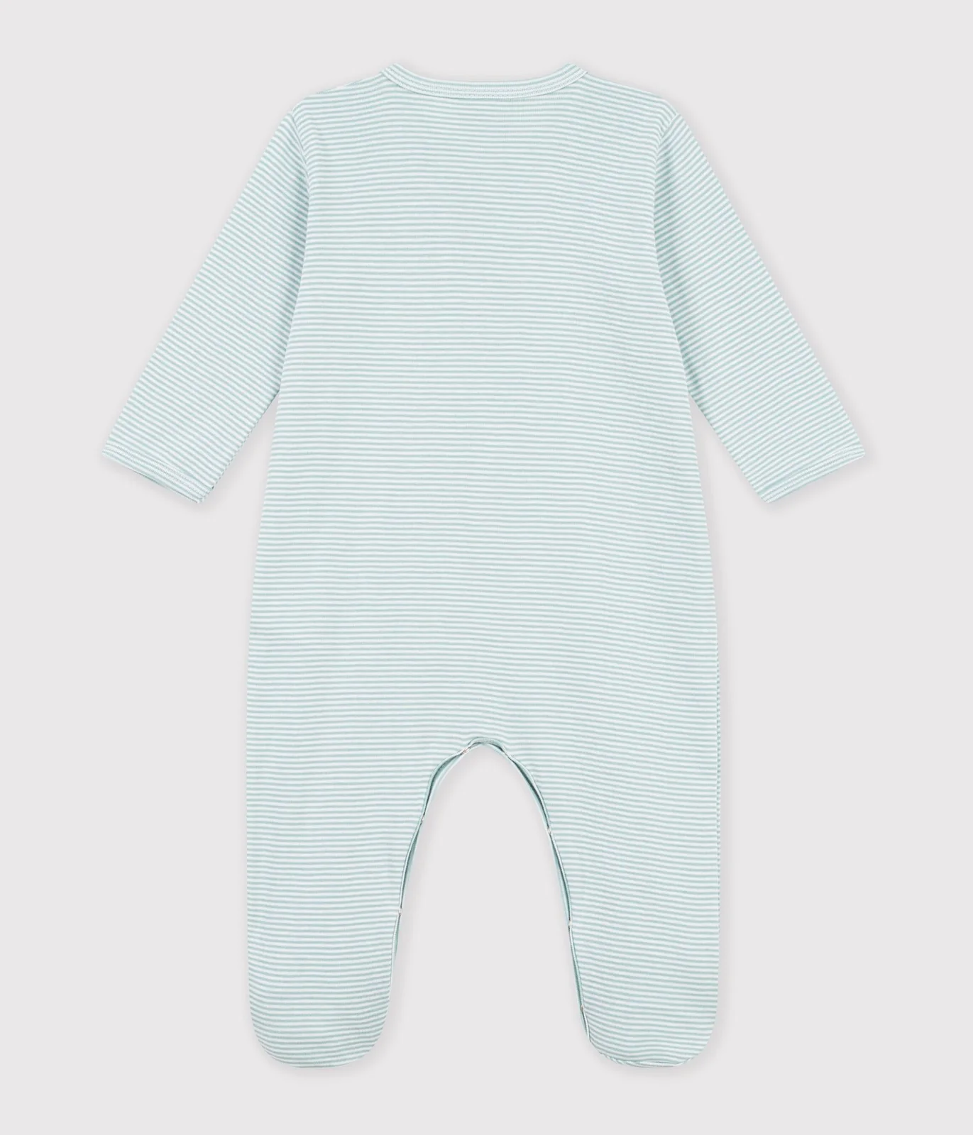 Babies' pinstriped cotton pyjama suit