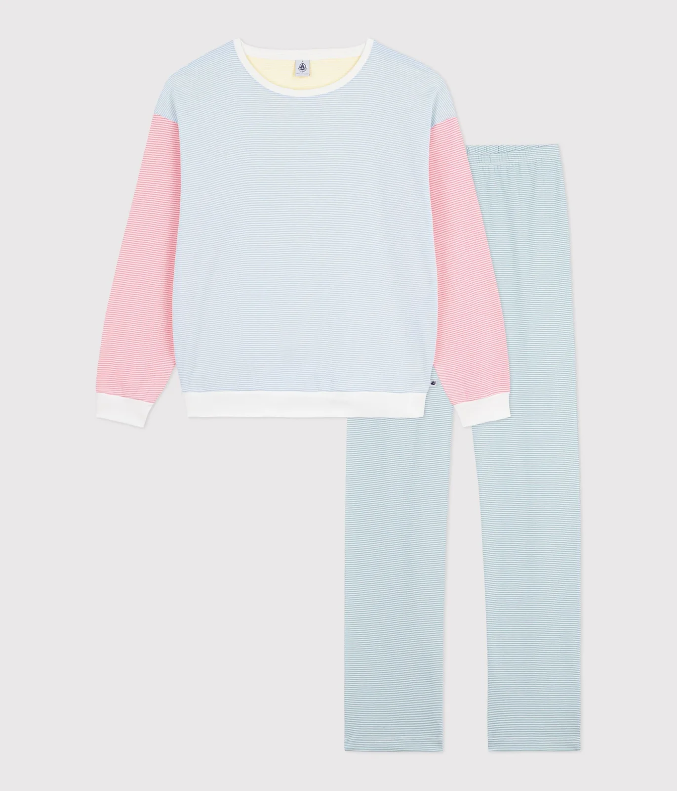 Women's stripy cotton pyjamas