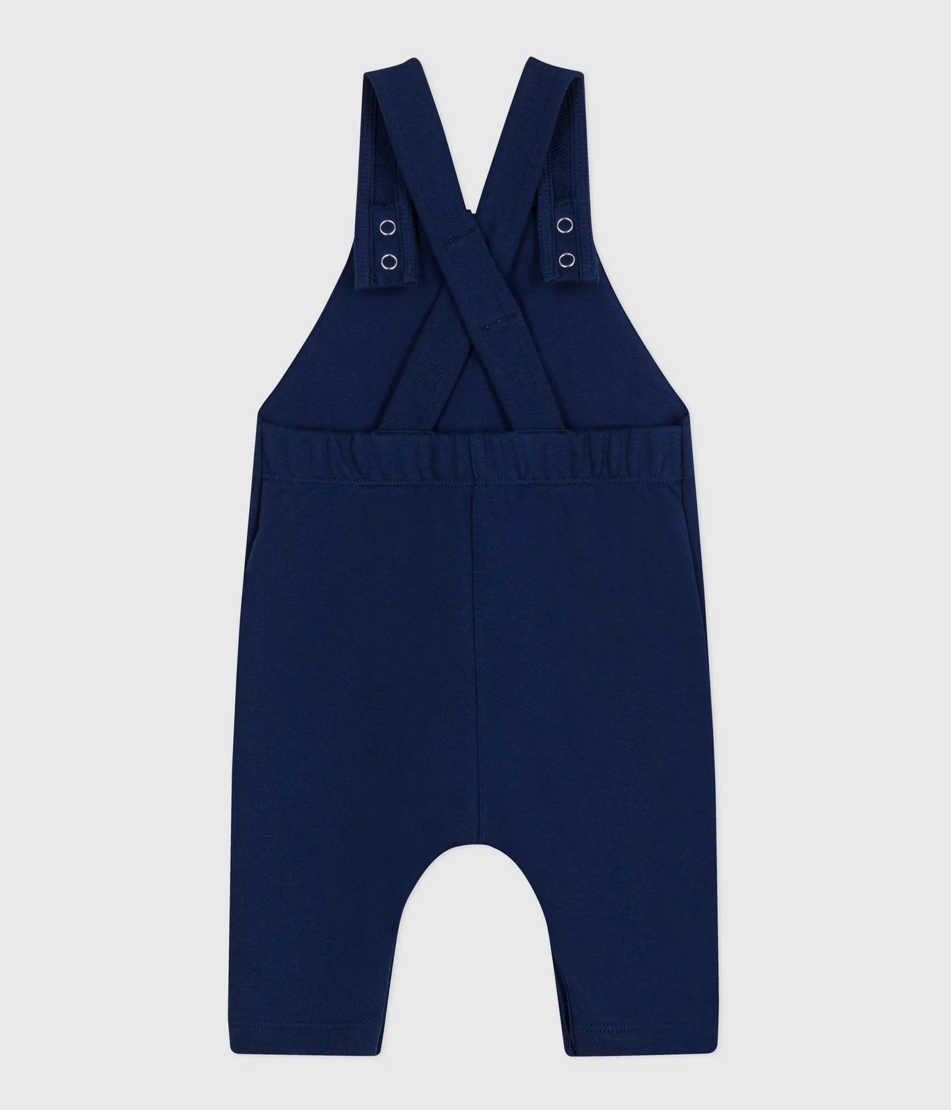 Babies' long dungarees in plain cotton