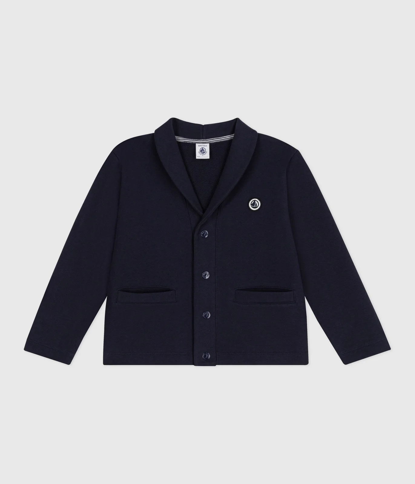 Children's plain cotton cardigan