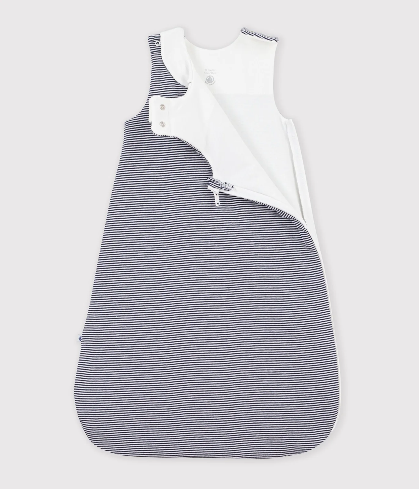 Babies' 2 TOG stripy print cotton sleeping bag