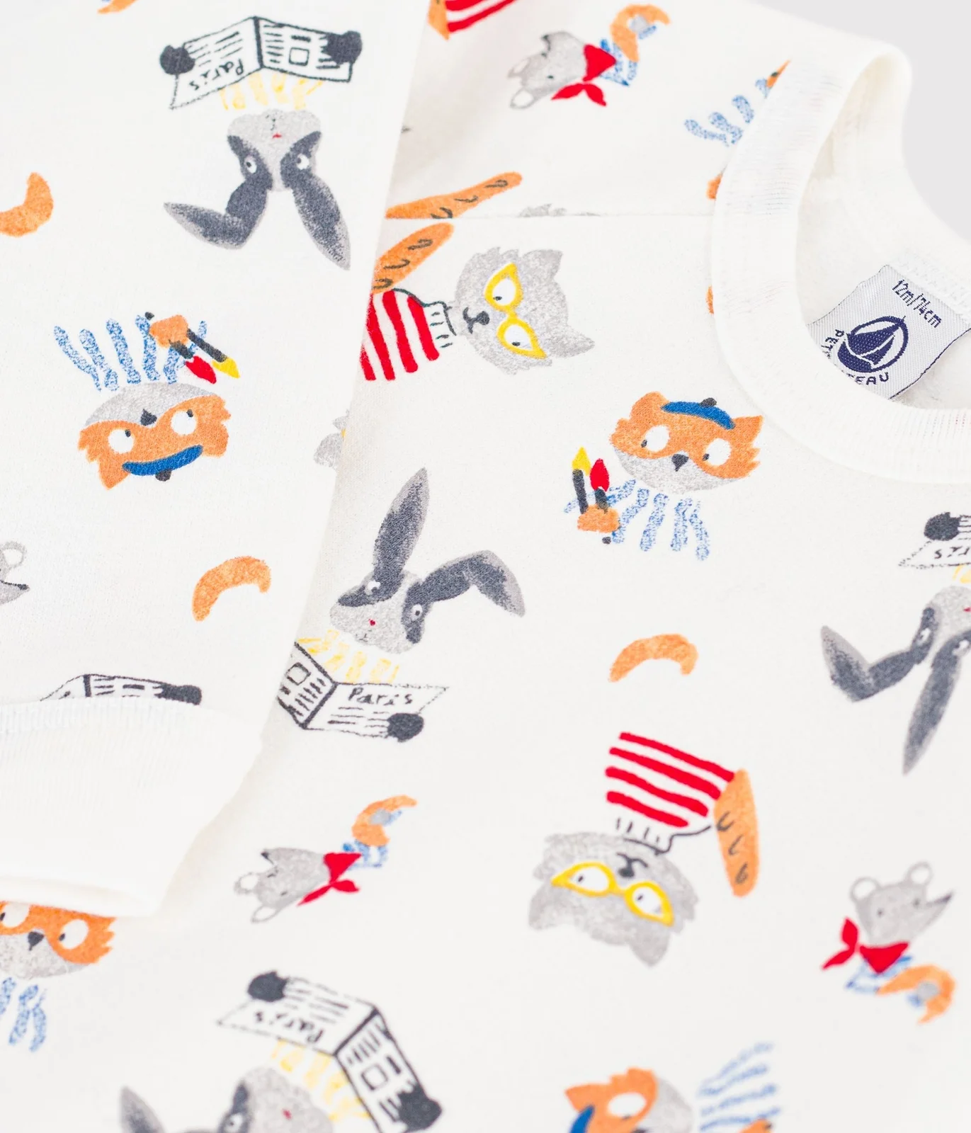 Babies' animal-print fleece pyjamas