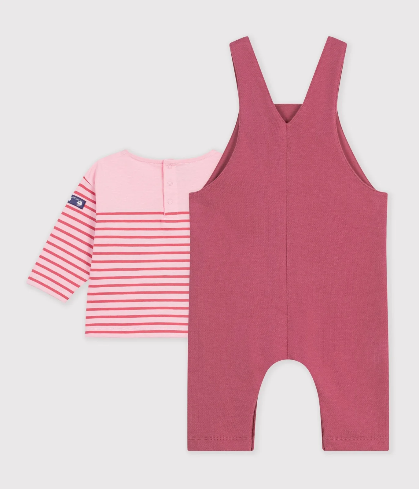 Babies' cotton gift set: T-shirt and dungarees