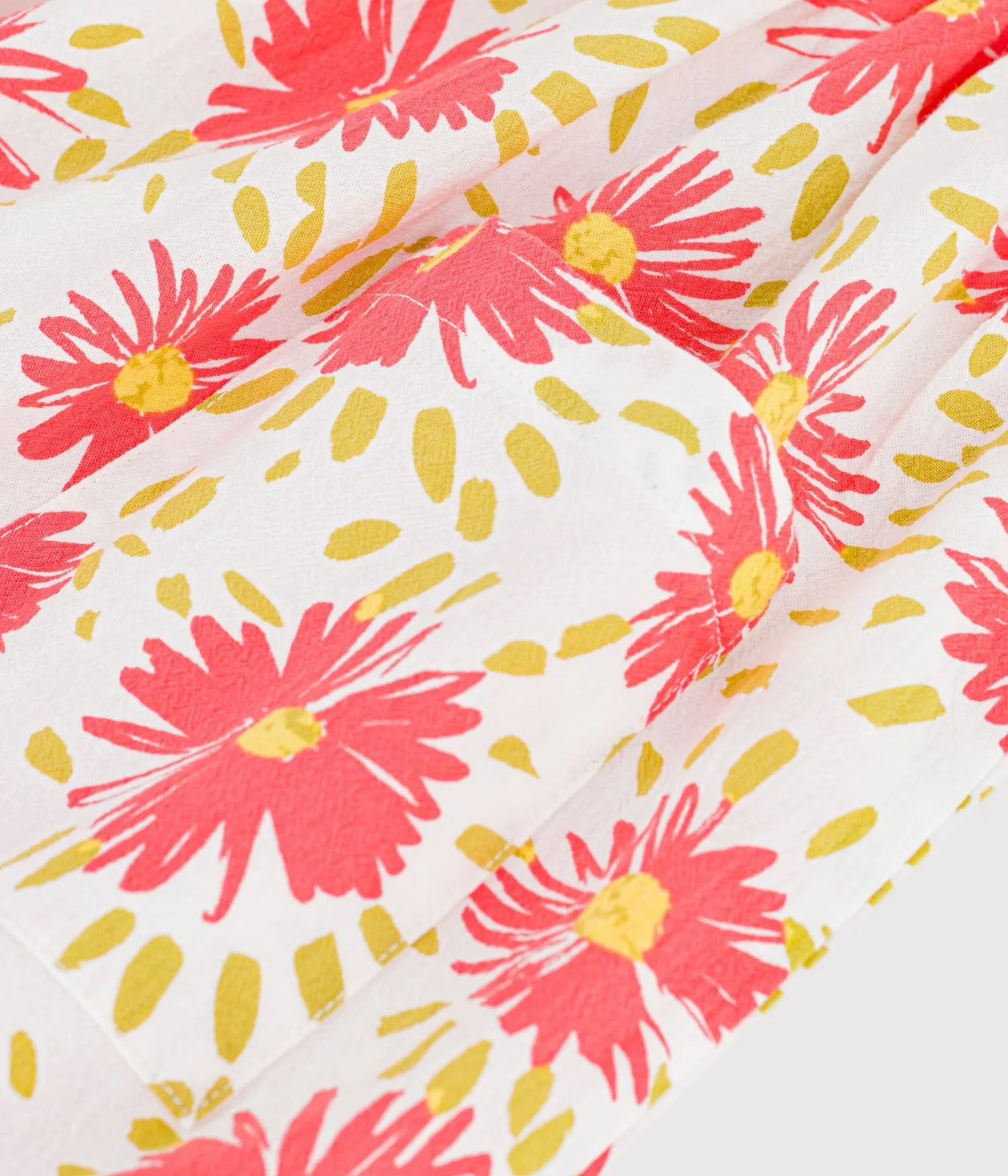 Children's short-sleeved floral cotton dress