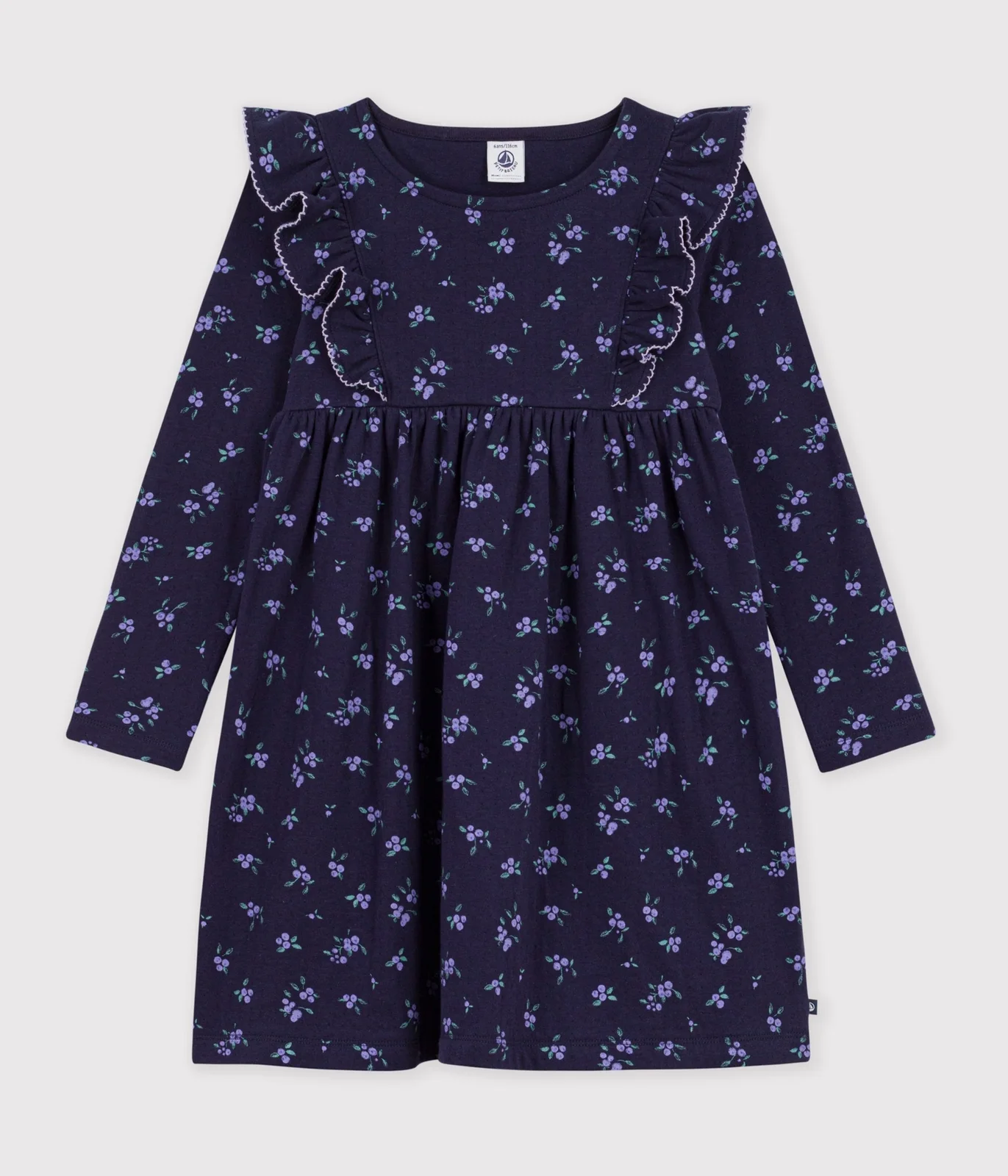 Children's sleeveless cotton dress with flowers
