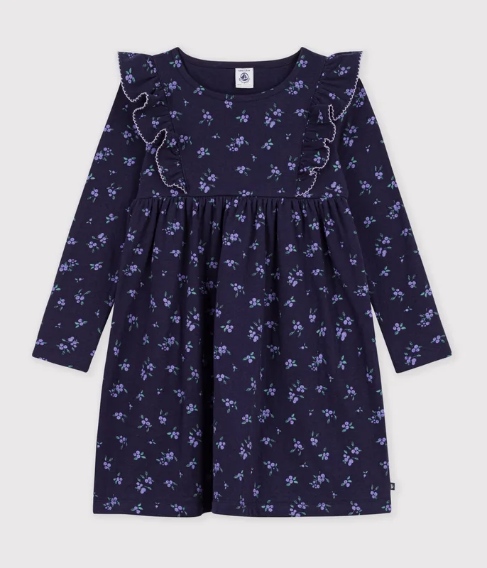 Children's sleeveless cotton dress with flowers