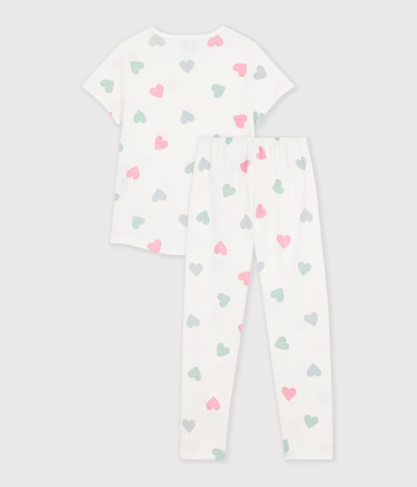Children's printed cotton pyjamas with short sleeves and long legs