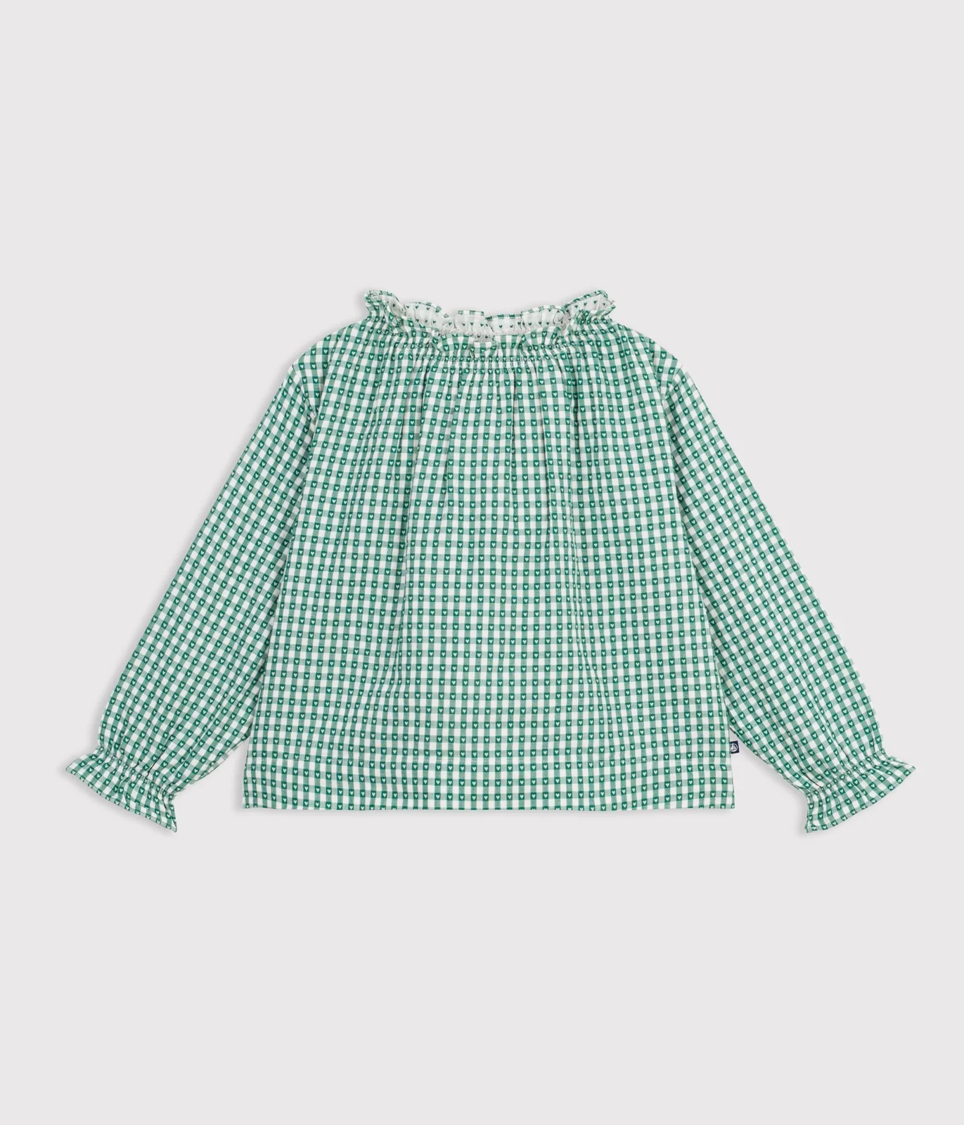 Children's long-sleeved printed cotton blouse