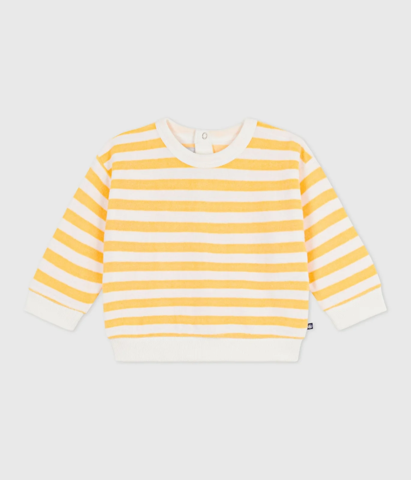 Babies' stripy cotton sweatshirt