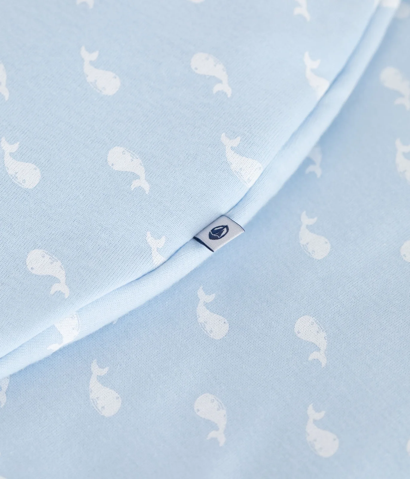 Babies' 2.5 TOG whale print cotton sleeping bag
