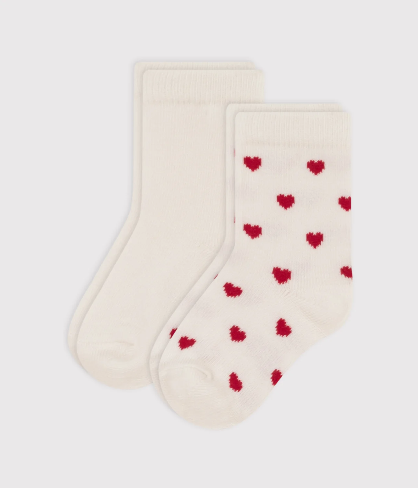 Pack of heart-print cotton baby socks