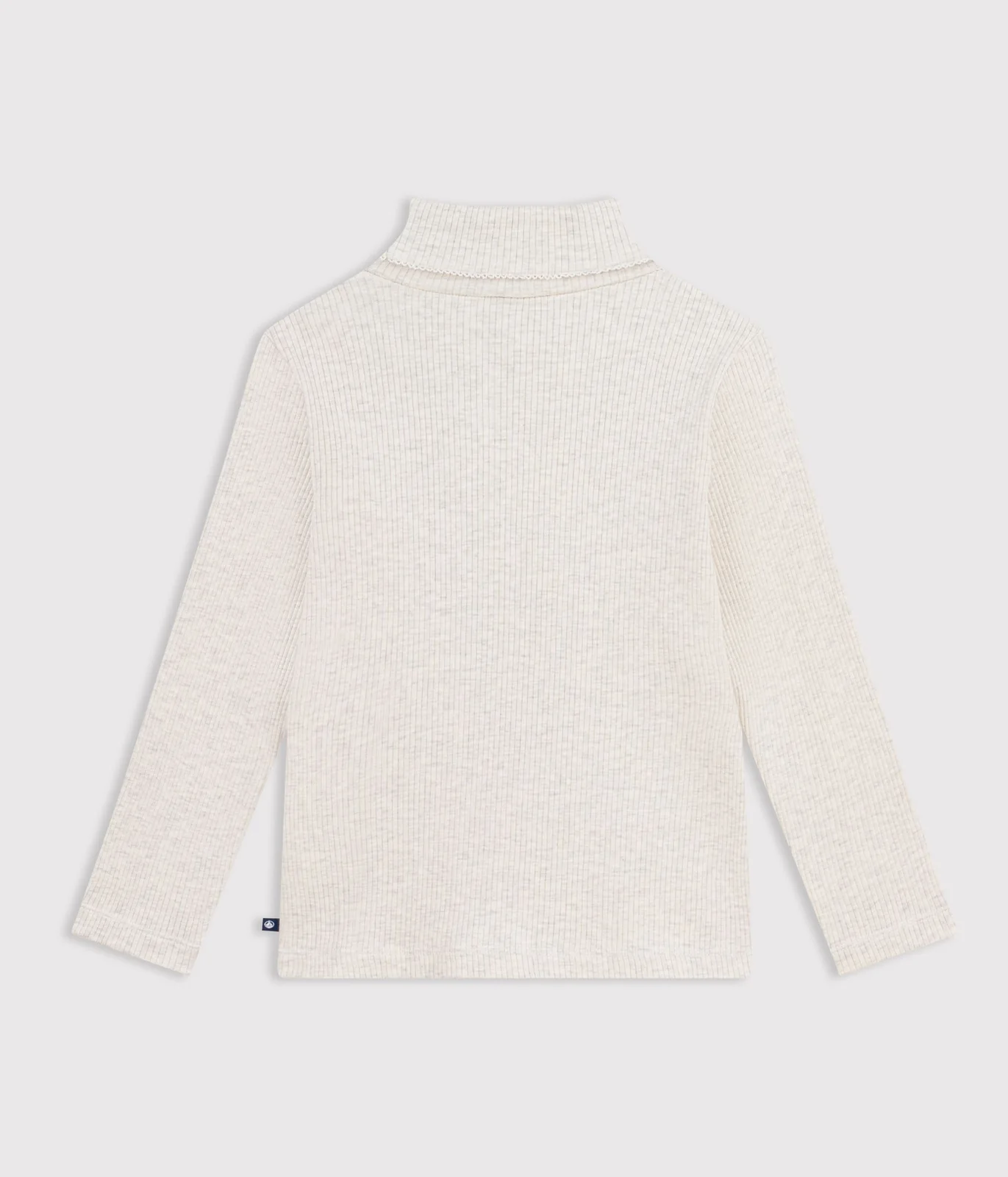 Children's plain cotton rollneck top