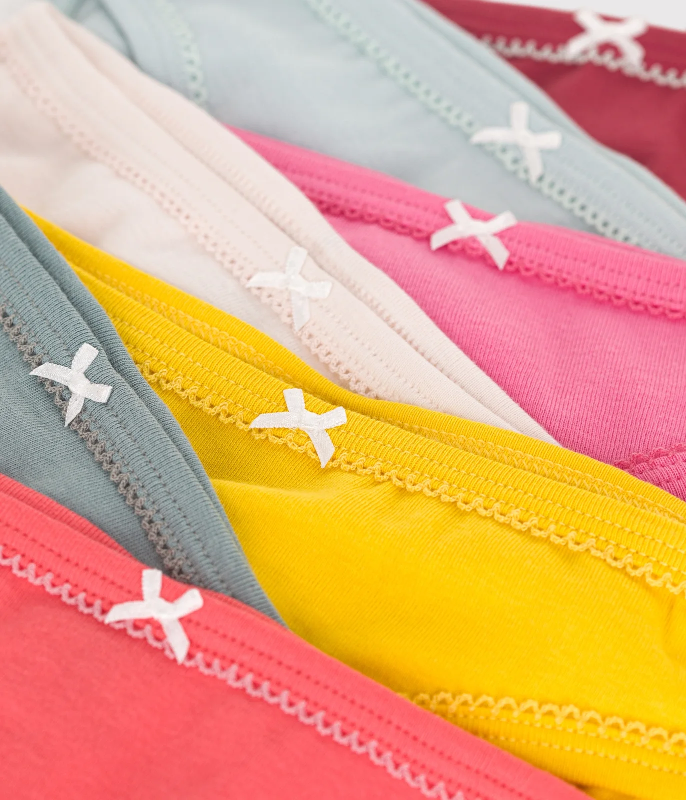 Children's plain cotton pants - 7-pack