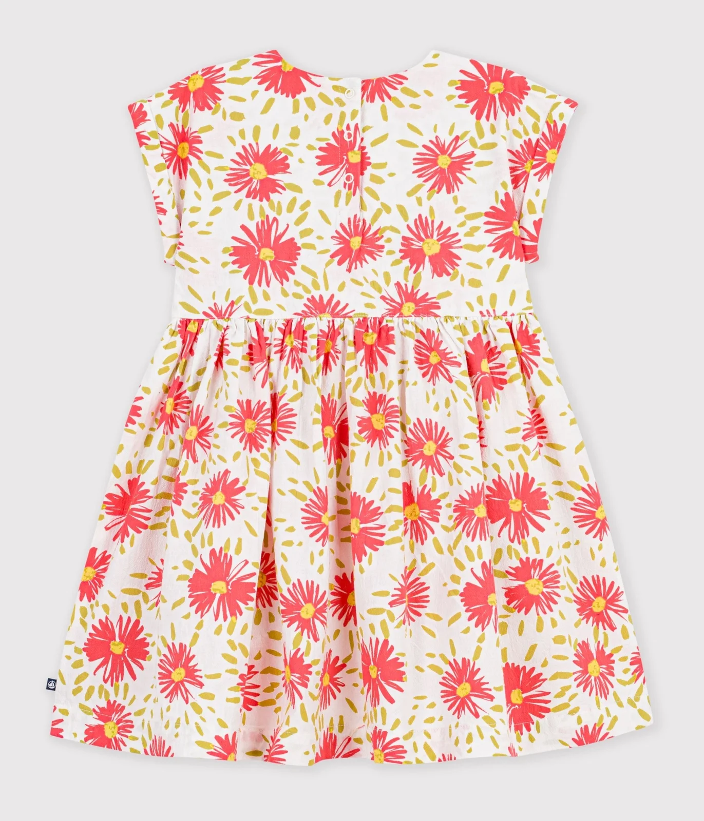 Children's short-sleeved floral cotton dress