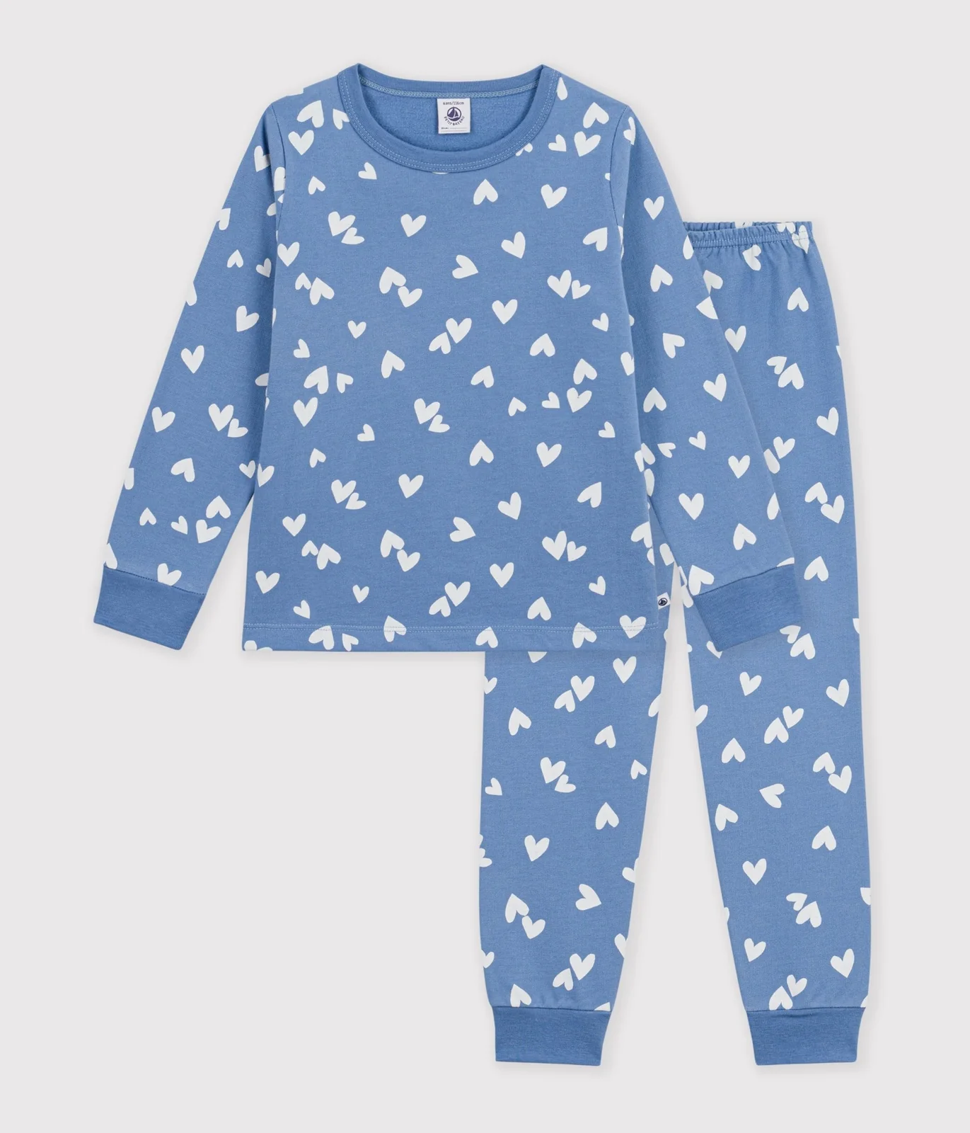 Children's fleece pyjamas with hearts