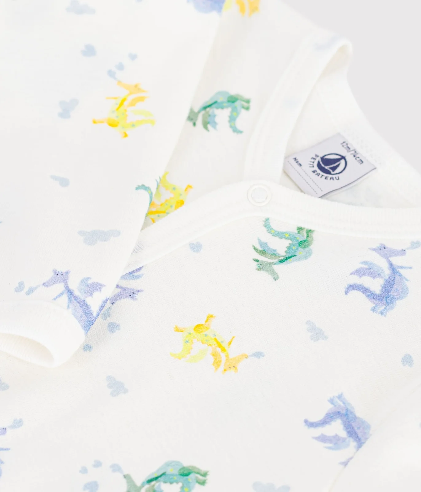 Pyjama bébé en coton sans pieds imprimé dragons