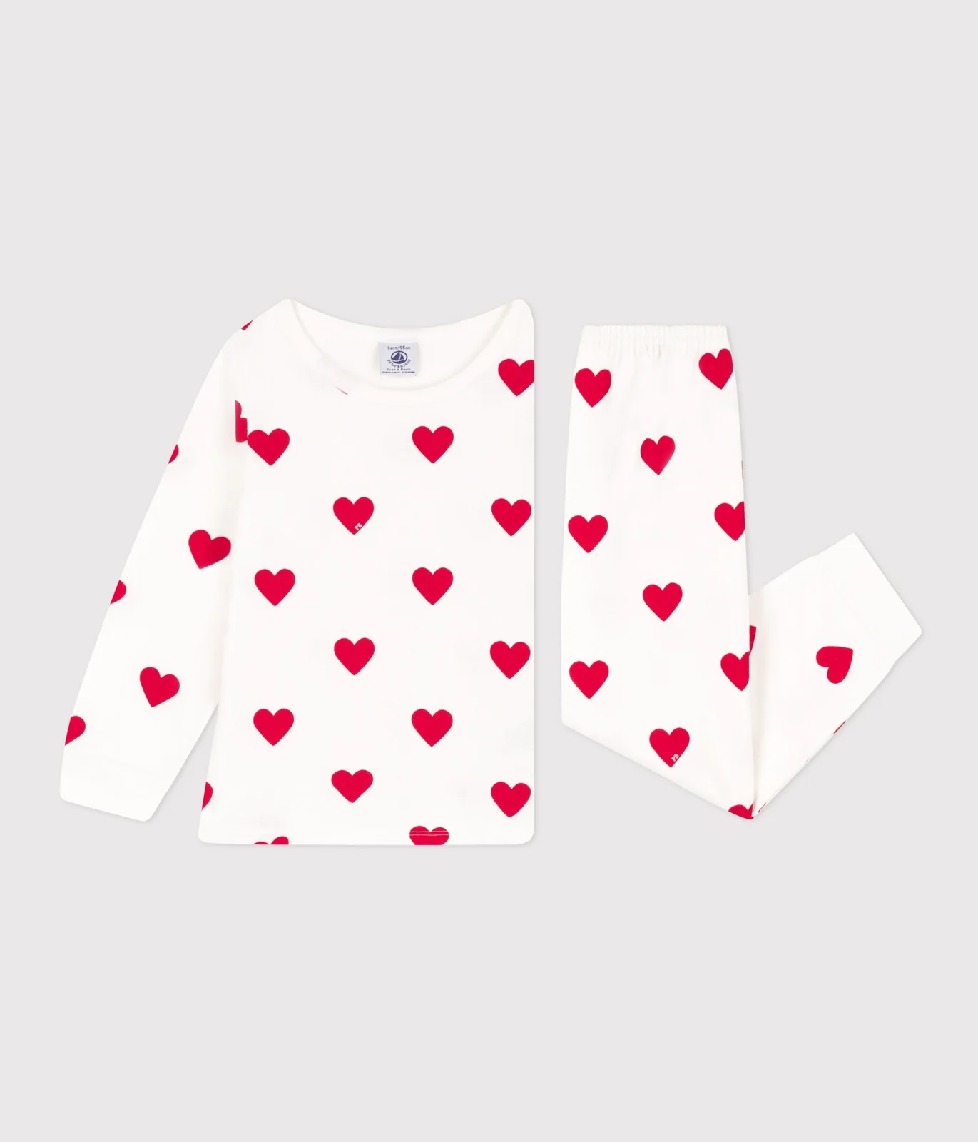 Children's Hearts Print Fleece Pyjamas