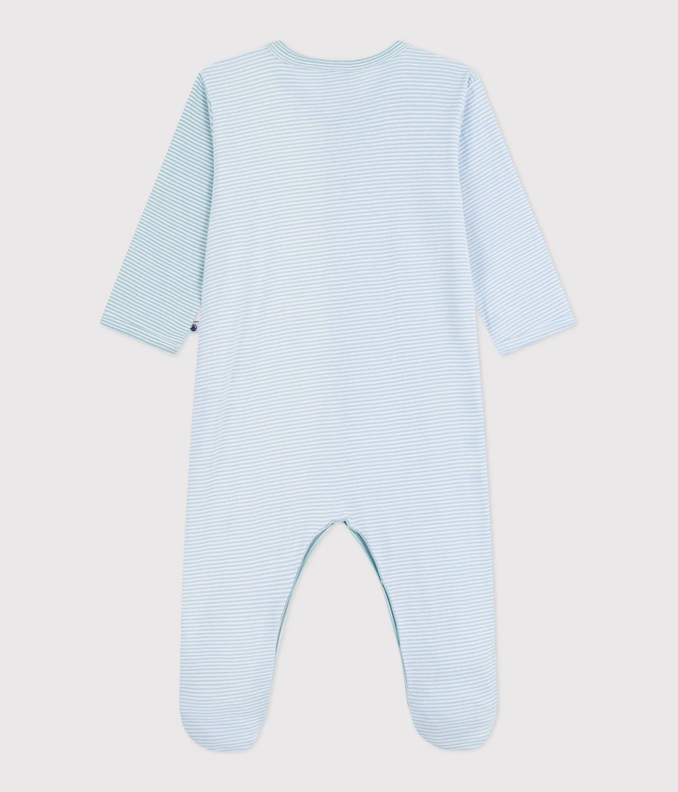 Babies' stripy printed cotton pyjama suit