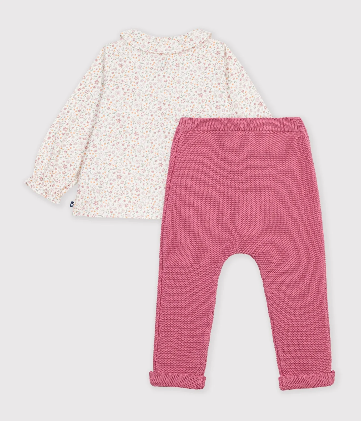 Baby outfit in cotton with a floral print