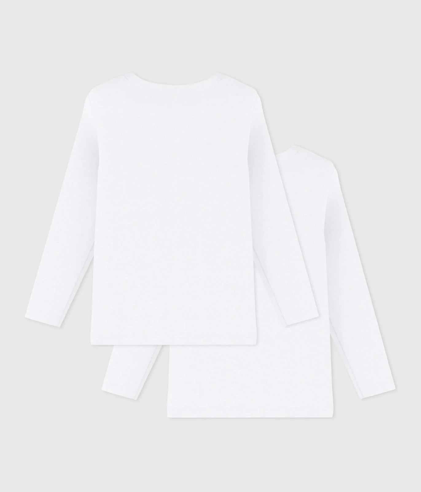 Boys' White Long-Sleeved T-Shirt - 2-Pack