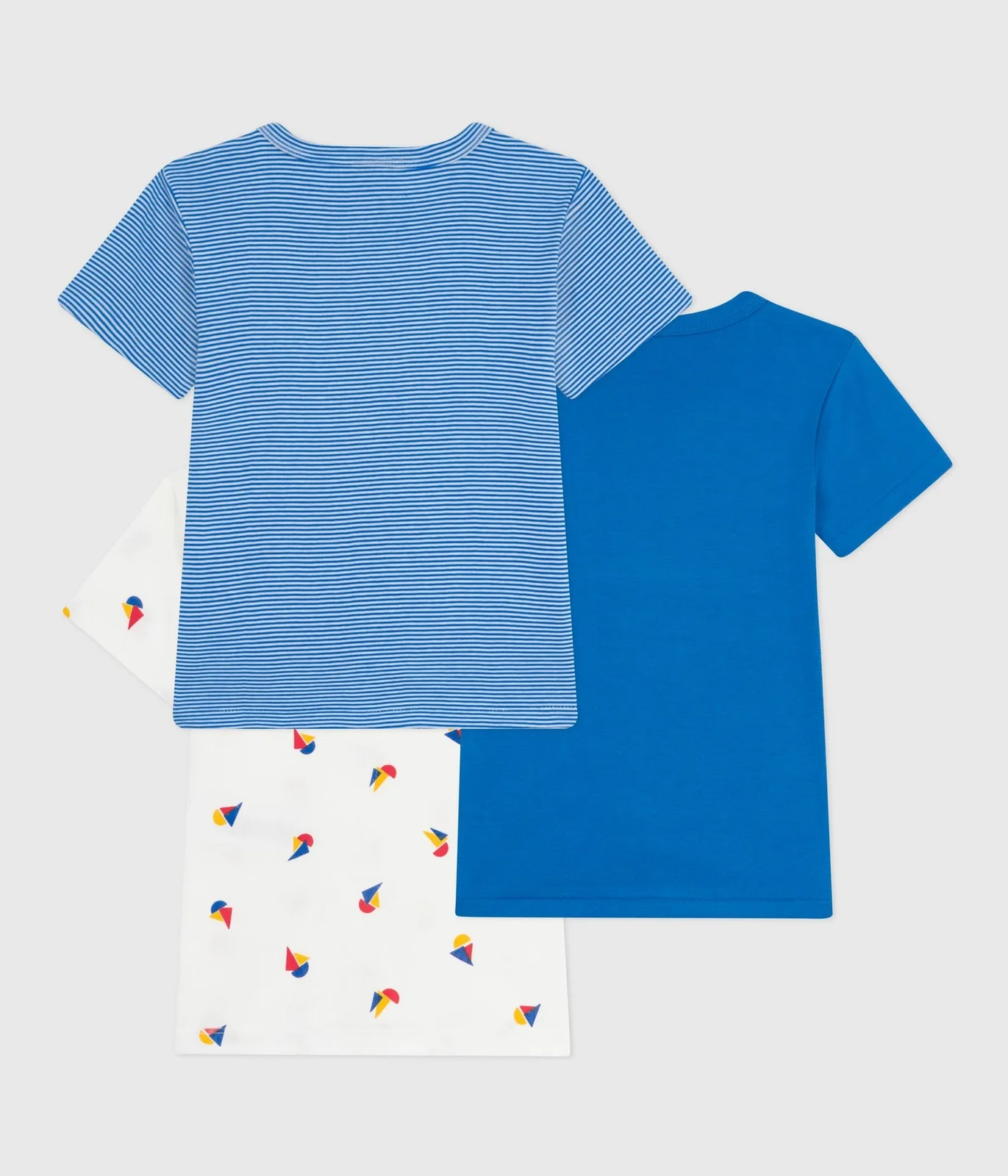 Pack of children's short-sleeved printed cotton T-shirts