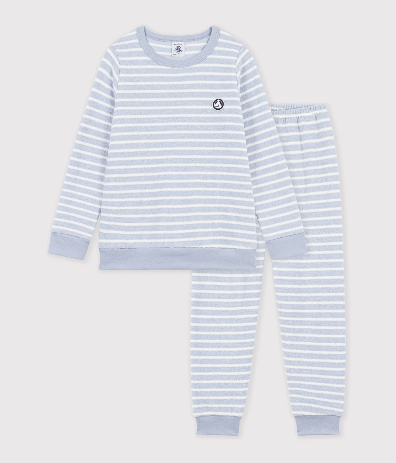 Children's stripy cotton terry pyjamas