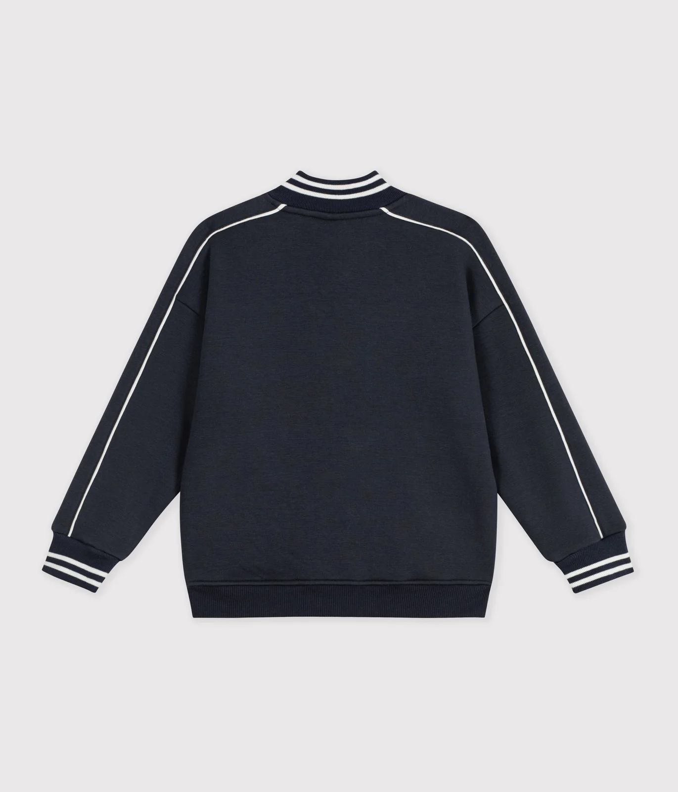 Children's varsity-style jacket in plain cotton
