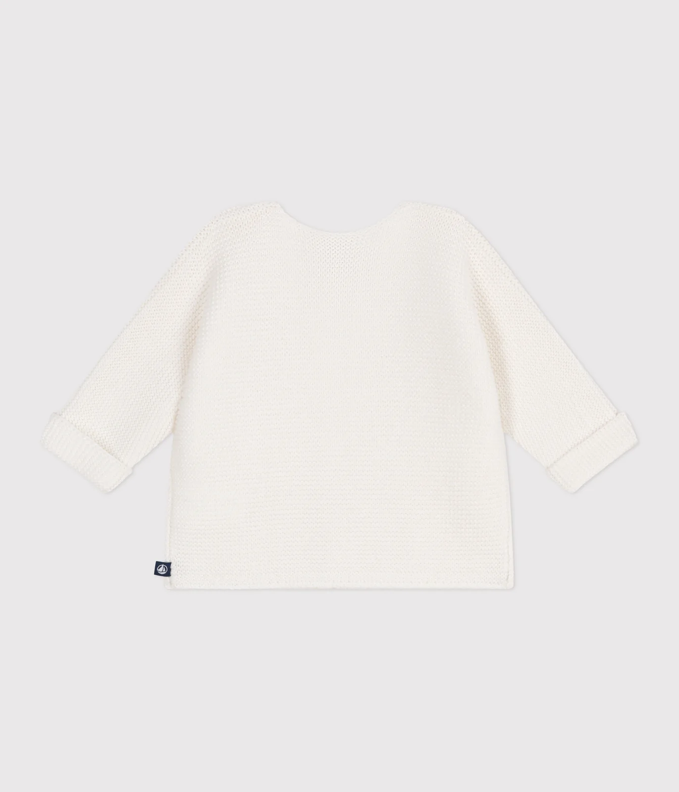Babies' moss stitch cotton cardigan