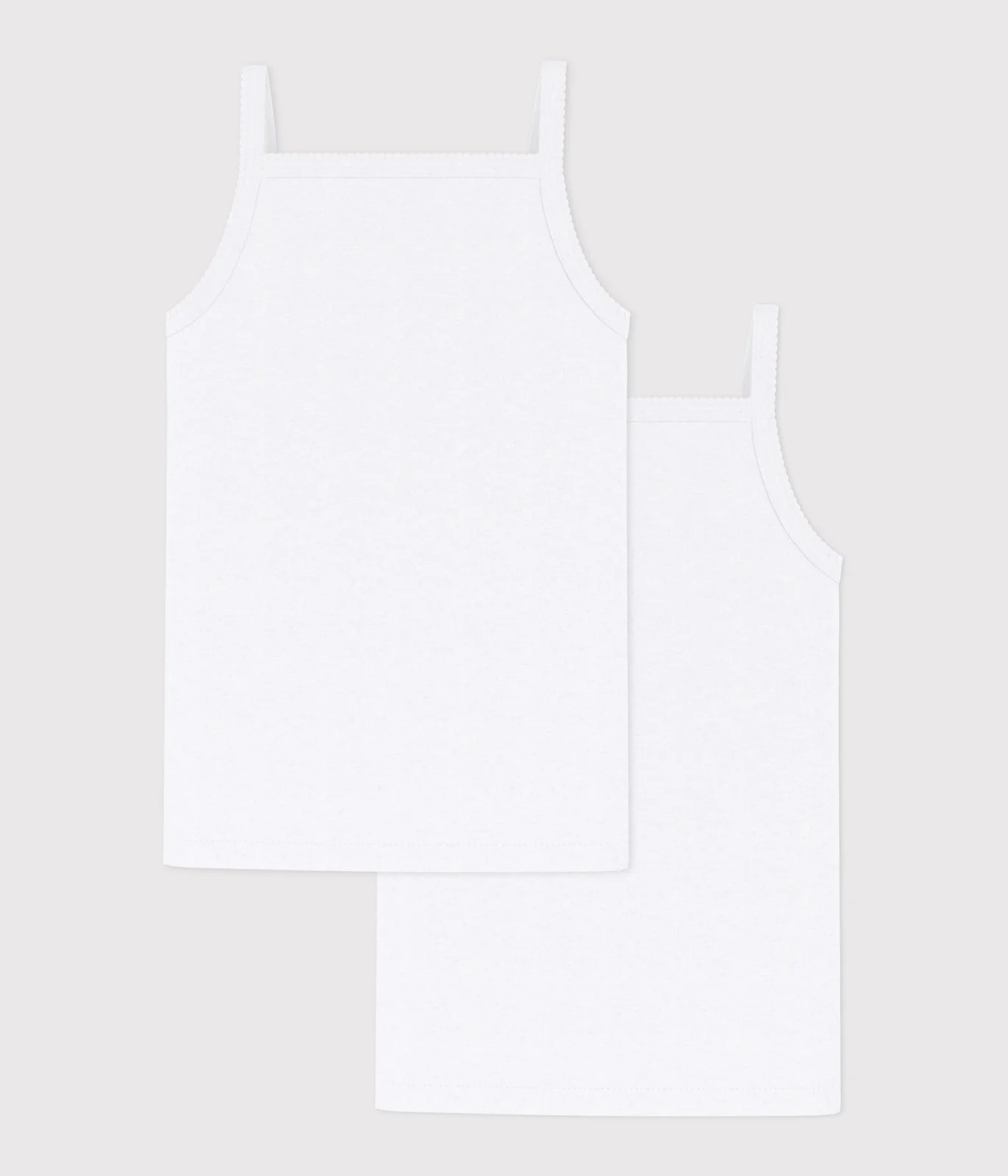 Pack of solid cotton camisoles for children
