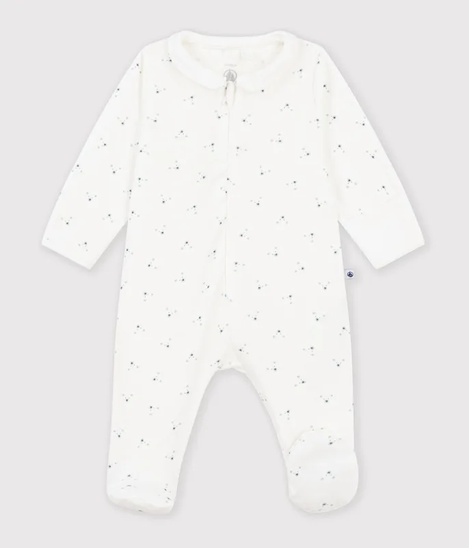 Babies' flower printed cotton pyjama suit
