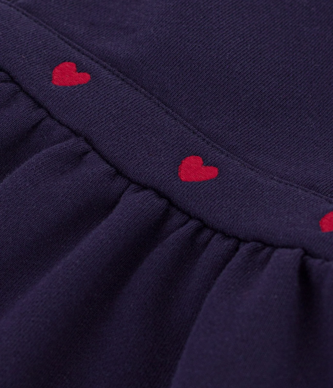 Babies' sleeveless cotton dress embroidered with hearts