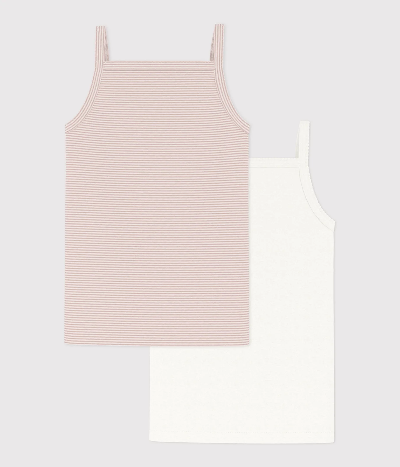 Children's cotton vests with fine straps - 2-pack