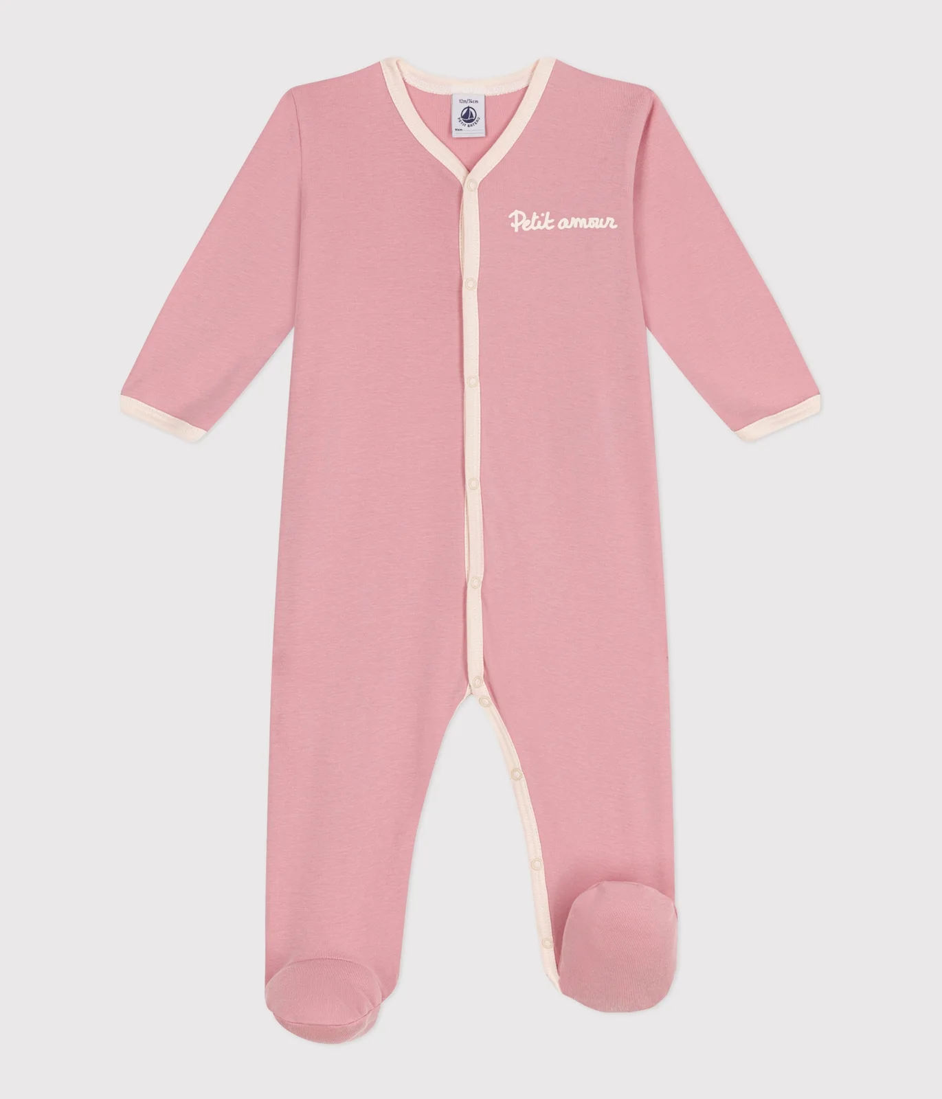 Babies' plain cotton pyjamas