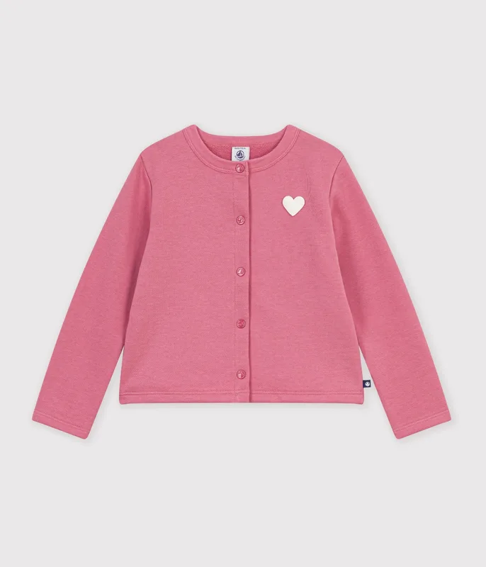 Children's plain cotton cardigan