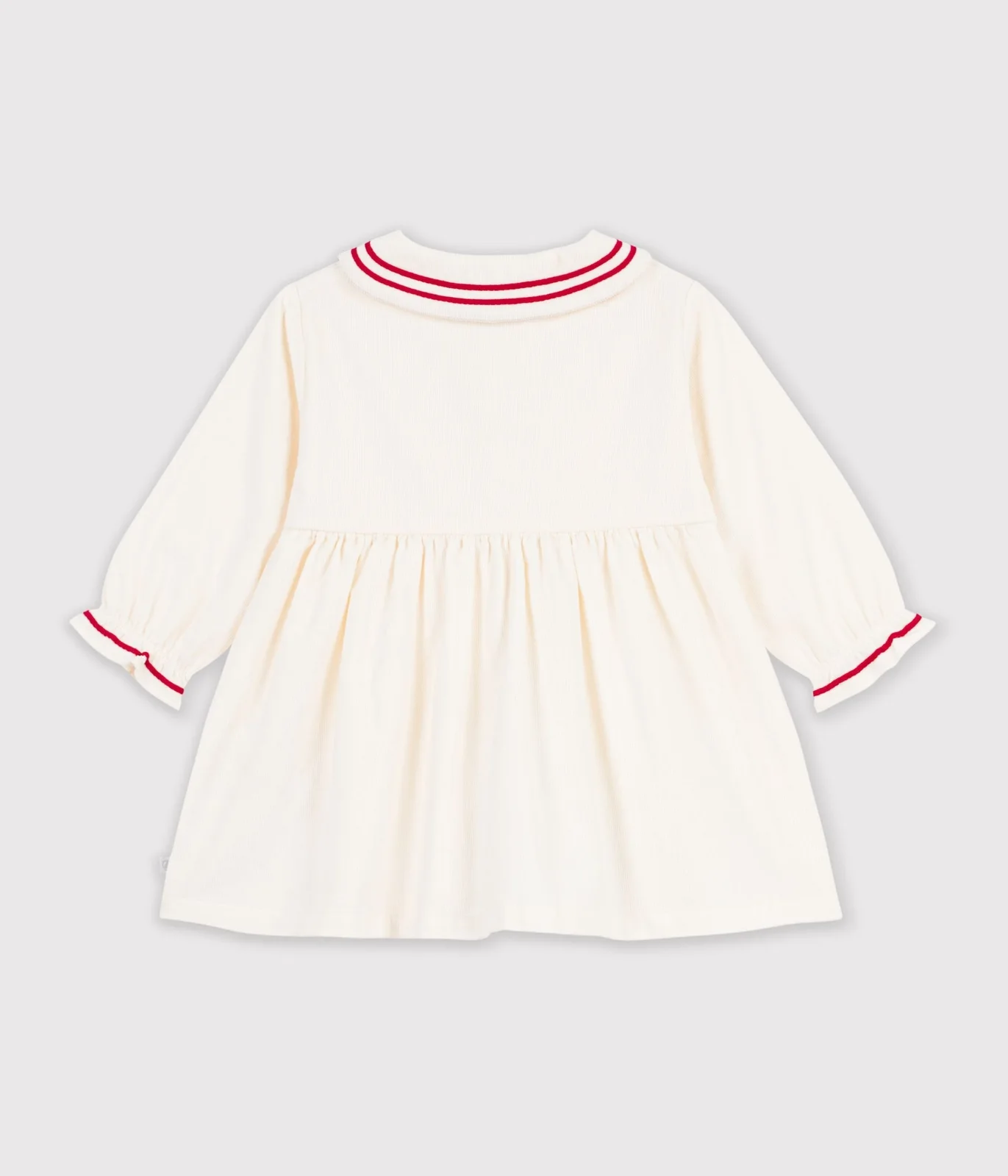 Babies' long-sleeved plain corduroy dress
