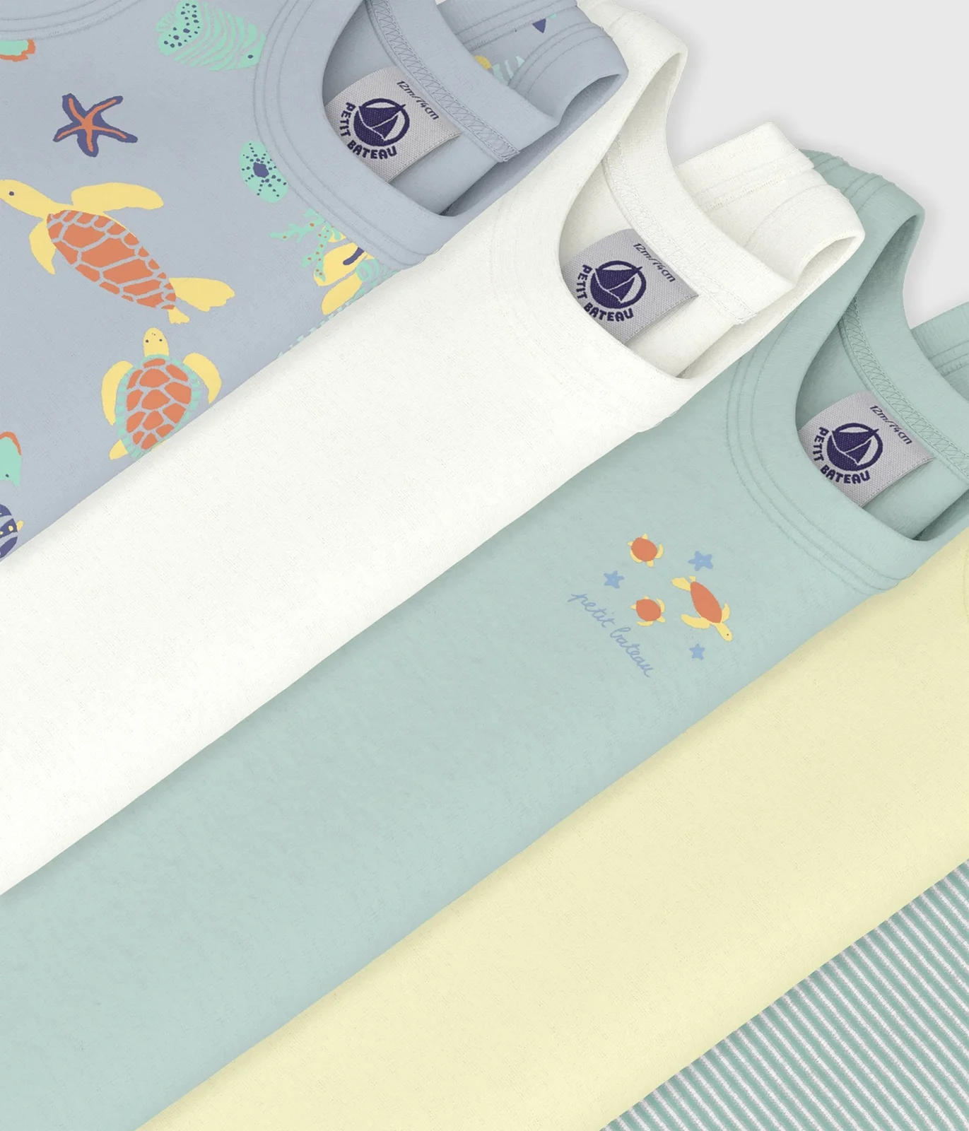 Pack of babies' sleeveless printed cotton bodies