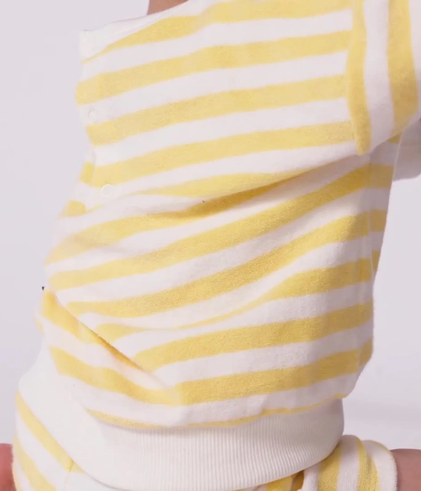 Babies' stripy cotton sweatshirt