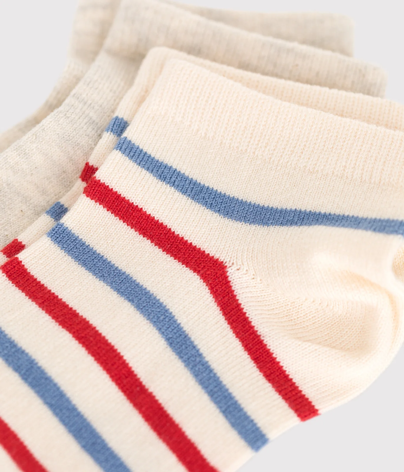 Pairs of children's stripy cotton socks - 2-pack