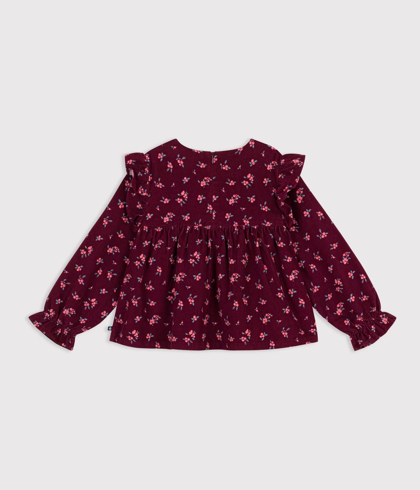 Children's long-sleeved printed cotton blouse