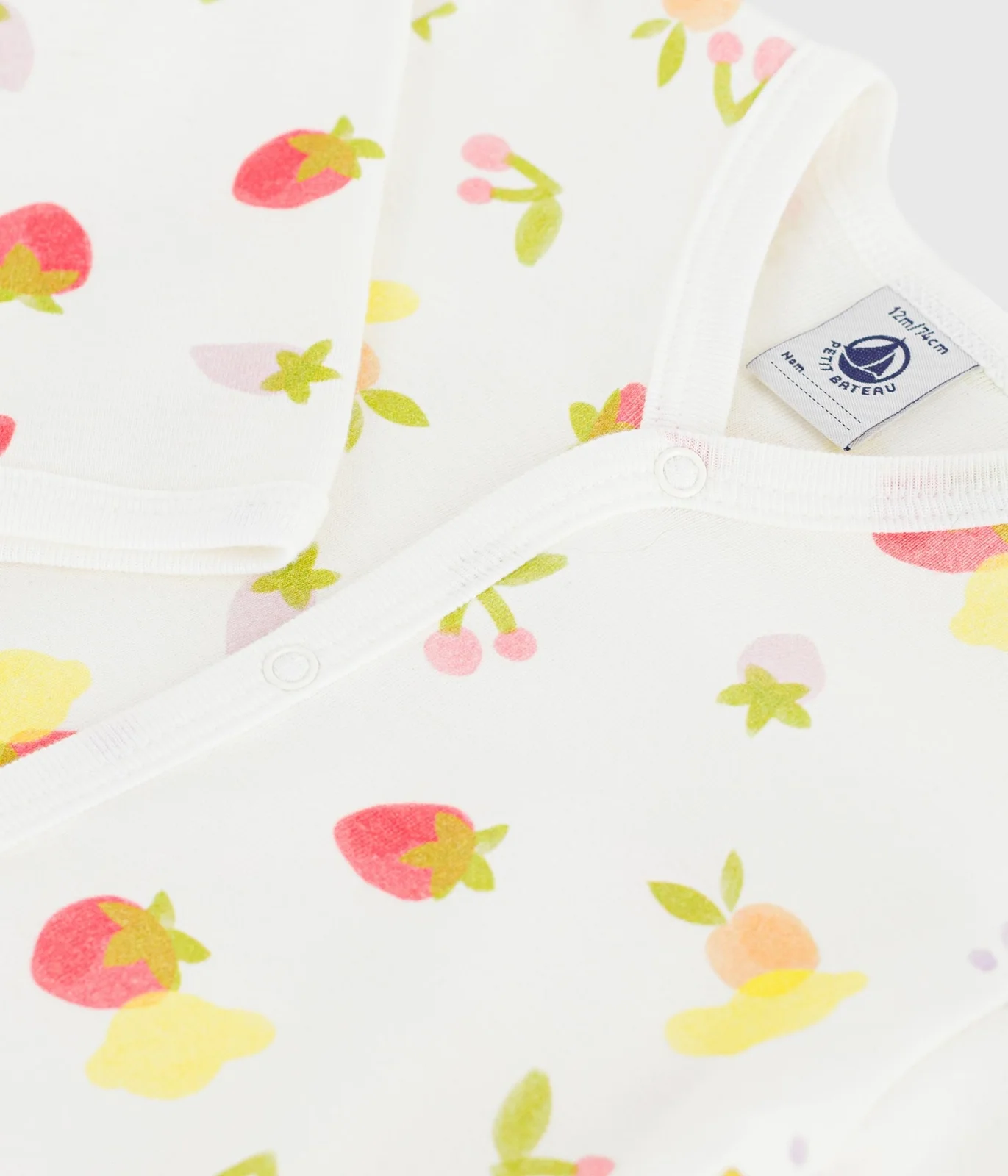 Babies' fruit print cotton pyjama suit