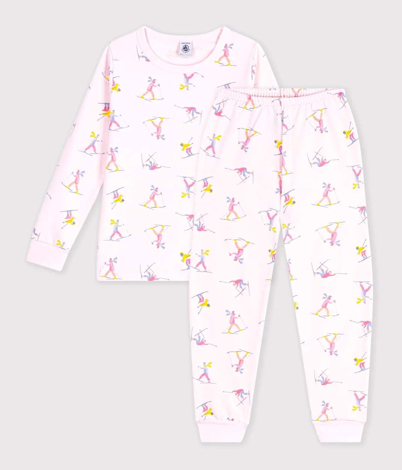 Children's pyjamas in ski-print fleece