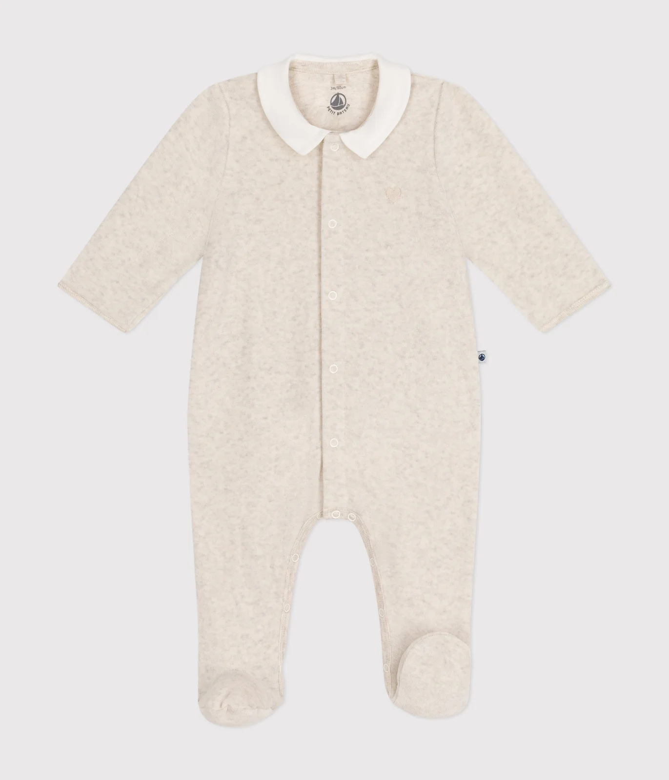 Babies' velour pyjama suit
