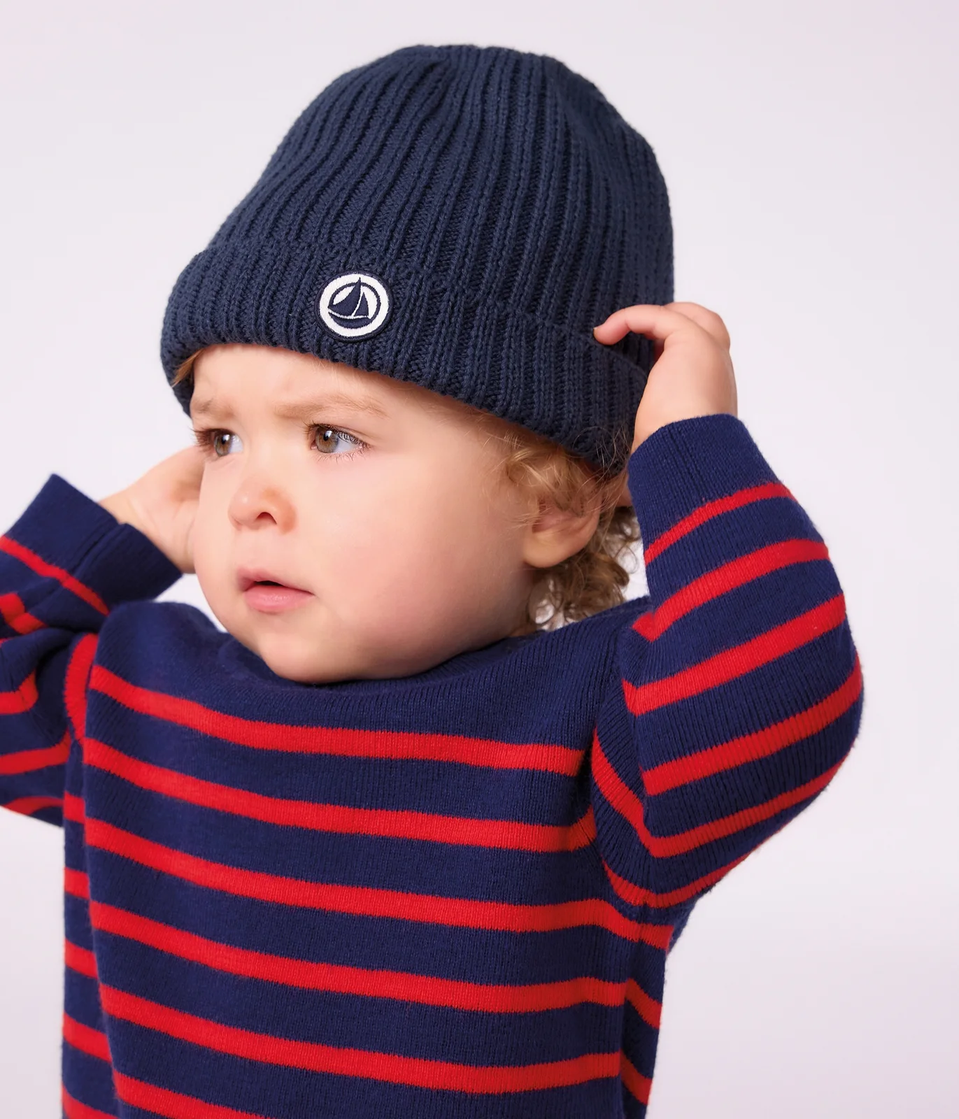 Fleece- Fleece cotton baby beanie