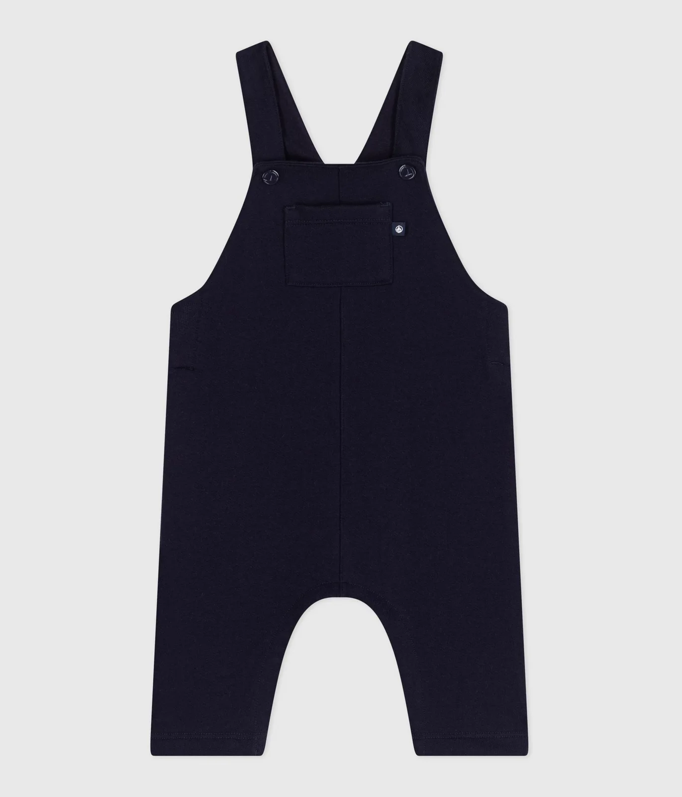 Babies' long-leg plain cotton dungarees