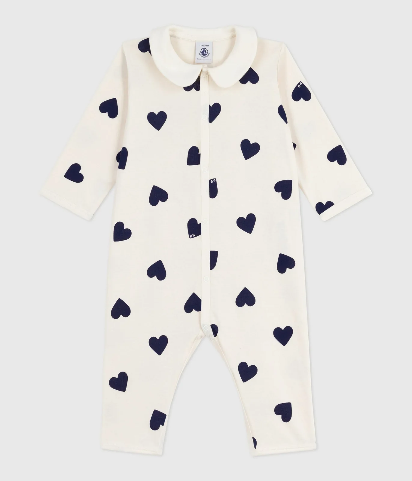 Babies' footless printed cotton pyjama suit