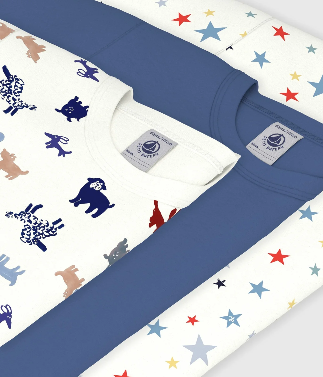 Pack of children's short-sleeved printed cotton T-shirts