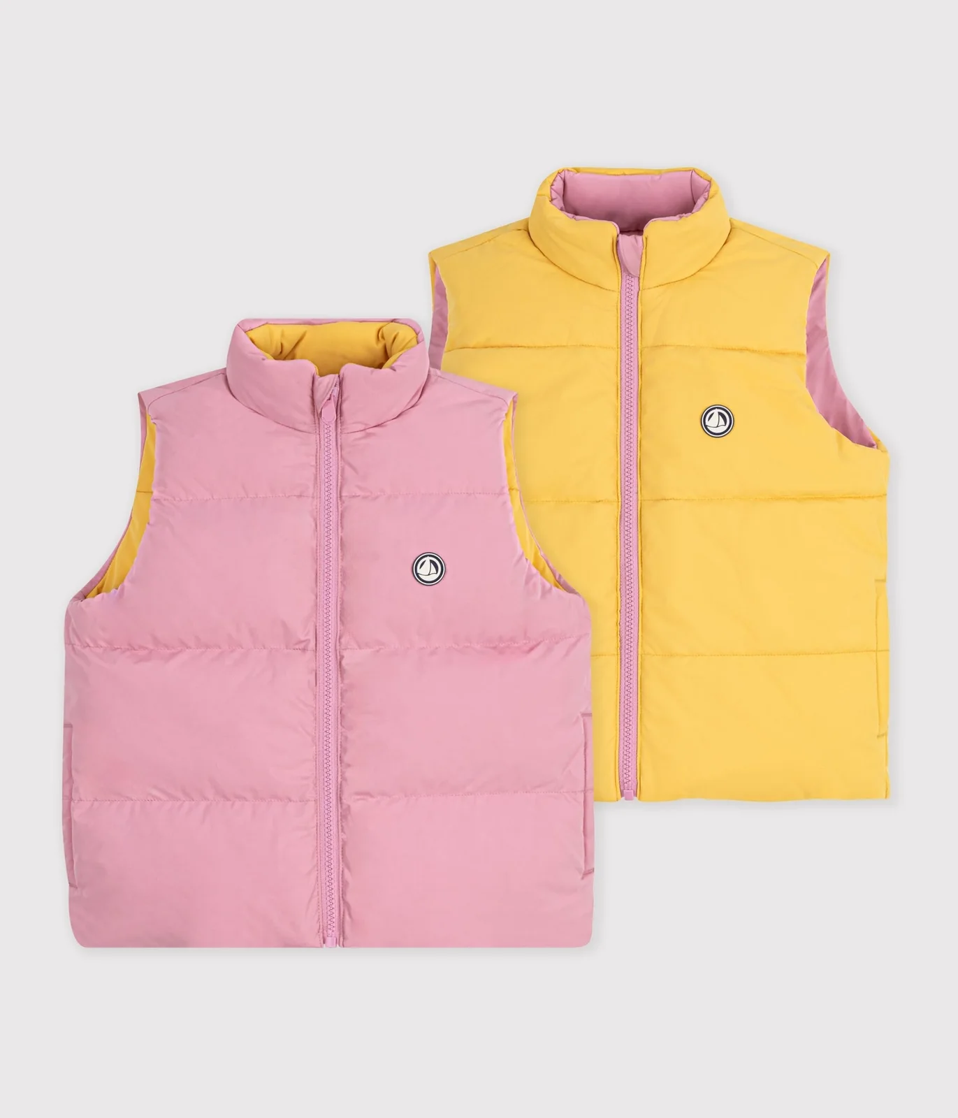 Children's plain, sleeveless puffer jacket